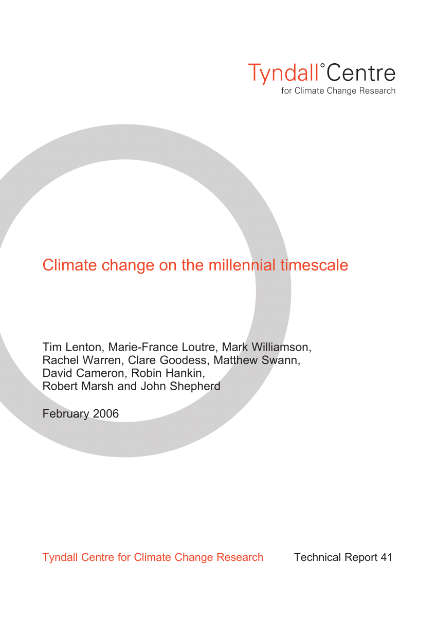 Pdf Climate Change On The Millennial Timescale