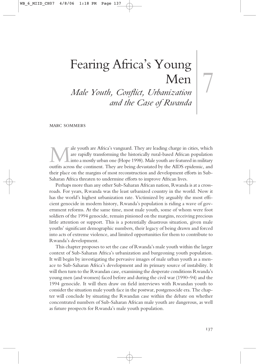 The Outcast Majority: War, Development, and Youth in Africa (Book Preview)