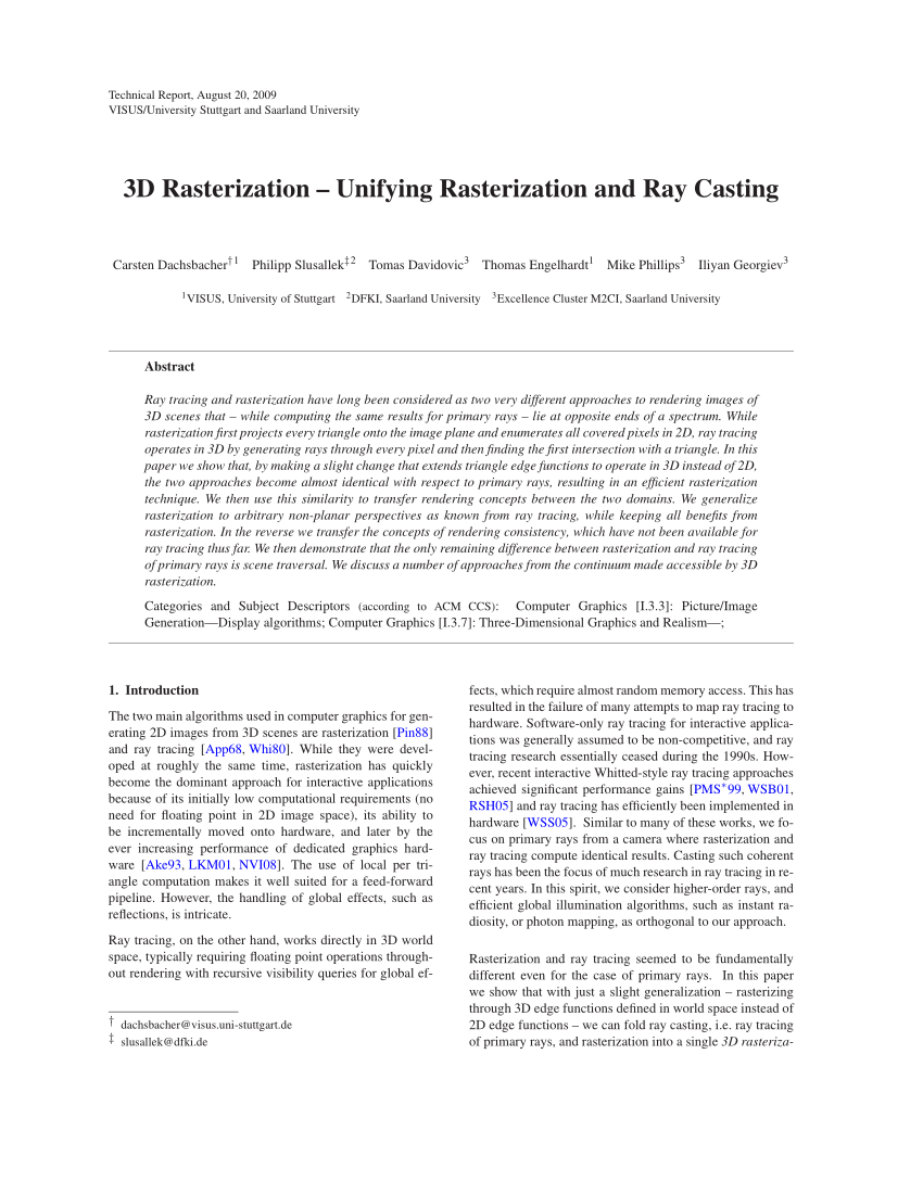 The Best of Both Worlds: Ray Tracing and Rasterization