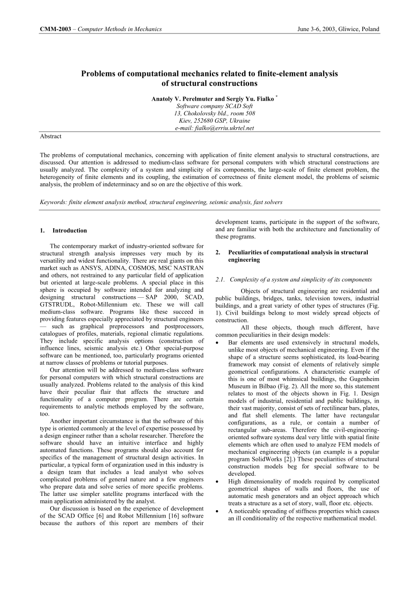 PDF) Problems of computational mechanics relate to finite-element ...