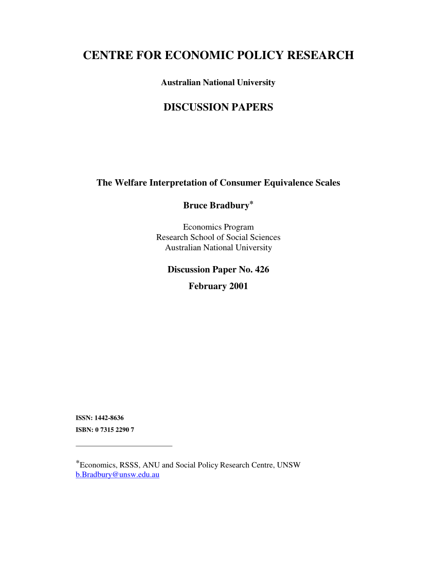 centre for economic policy research discussion paper