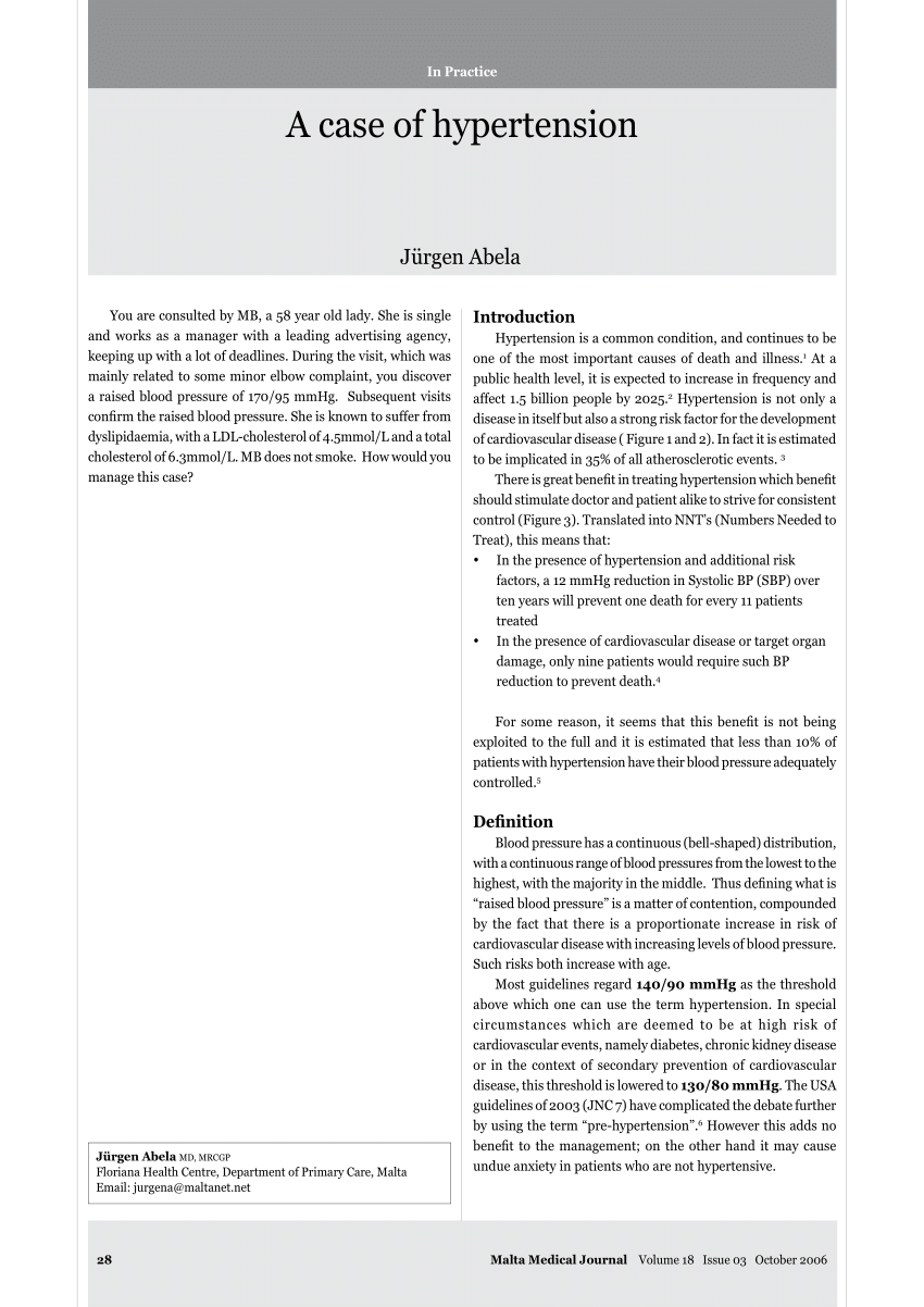 evolve case study hypertension