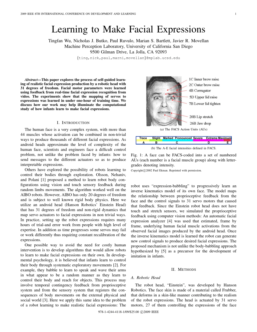 PDF Learning To Make Facial Expressions   Largepreview 