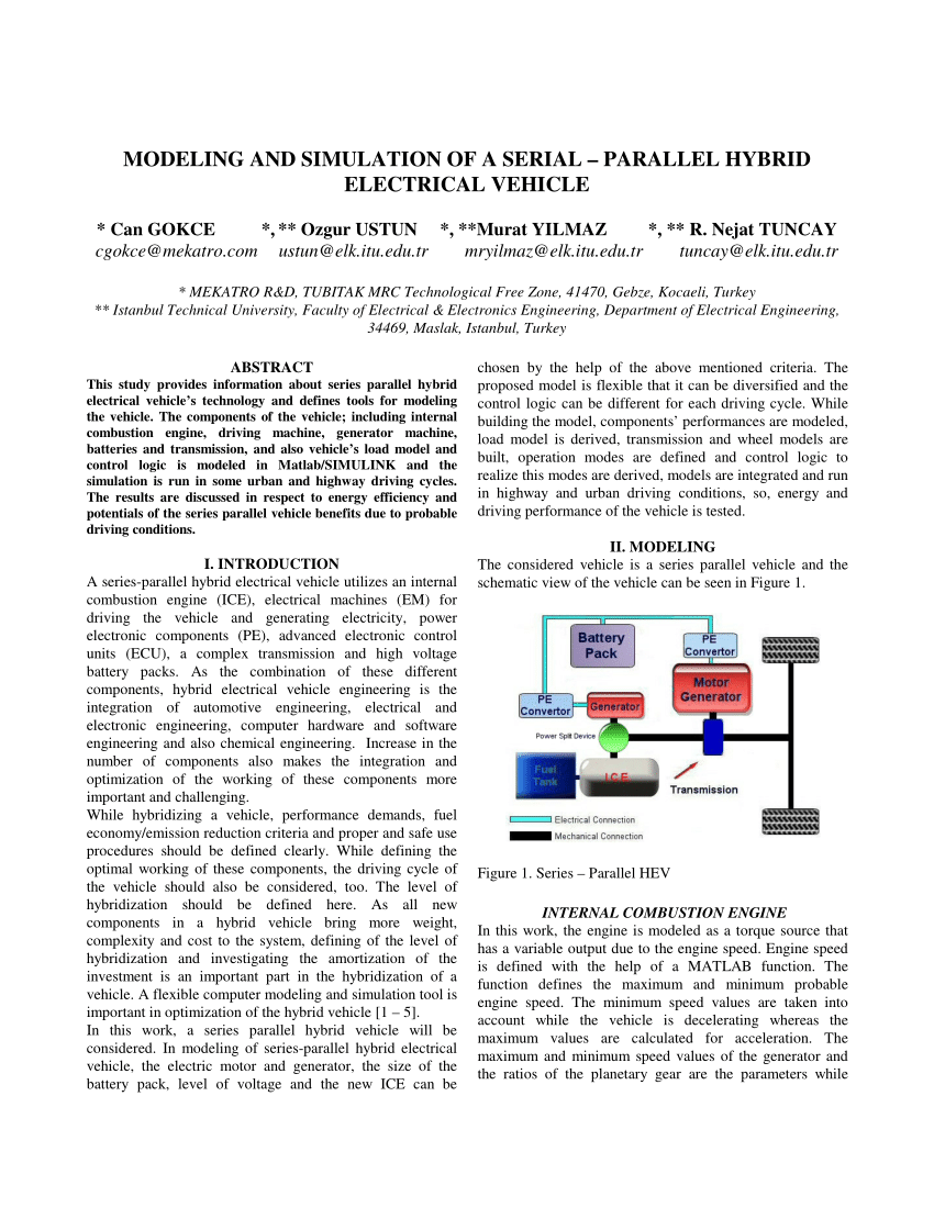 parallel hybrid vehicle pdf