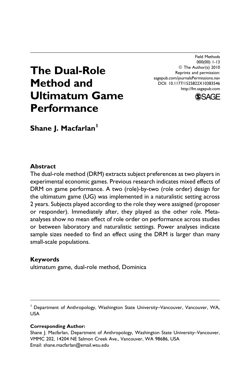 pdf-the-dual-role-method-and-ultimatum-game-performance