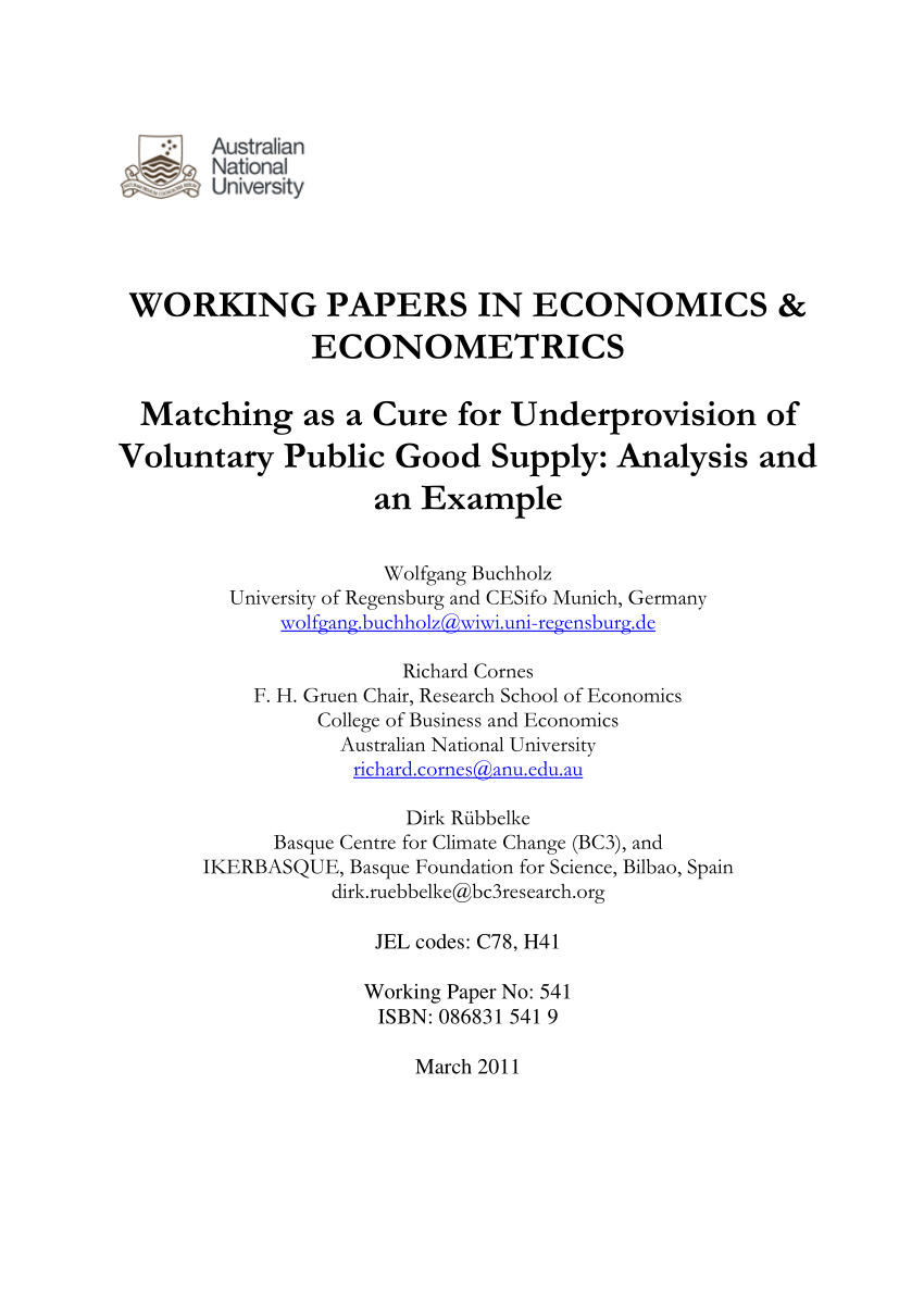 research papers in economics pdf
