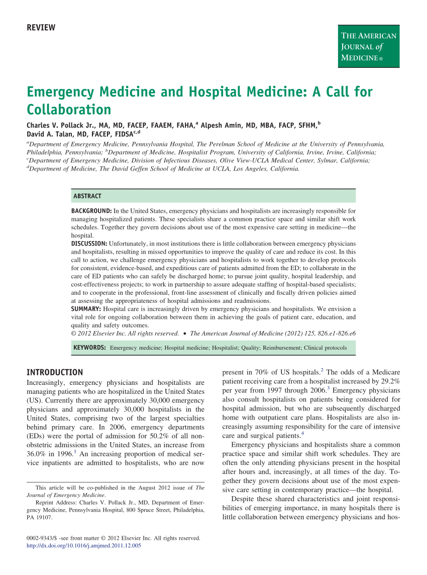 research paper on emergency medicine