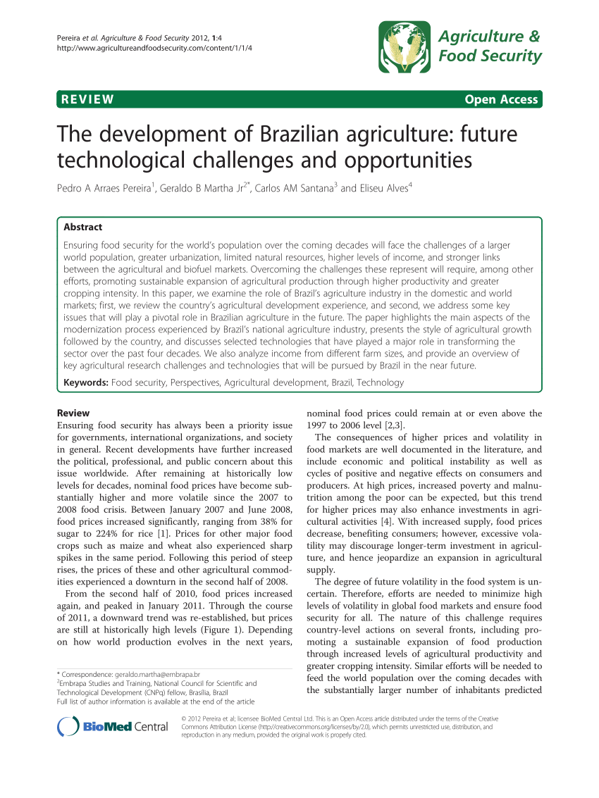 development of agriculture in brazil essay