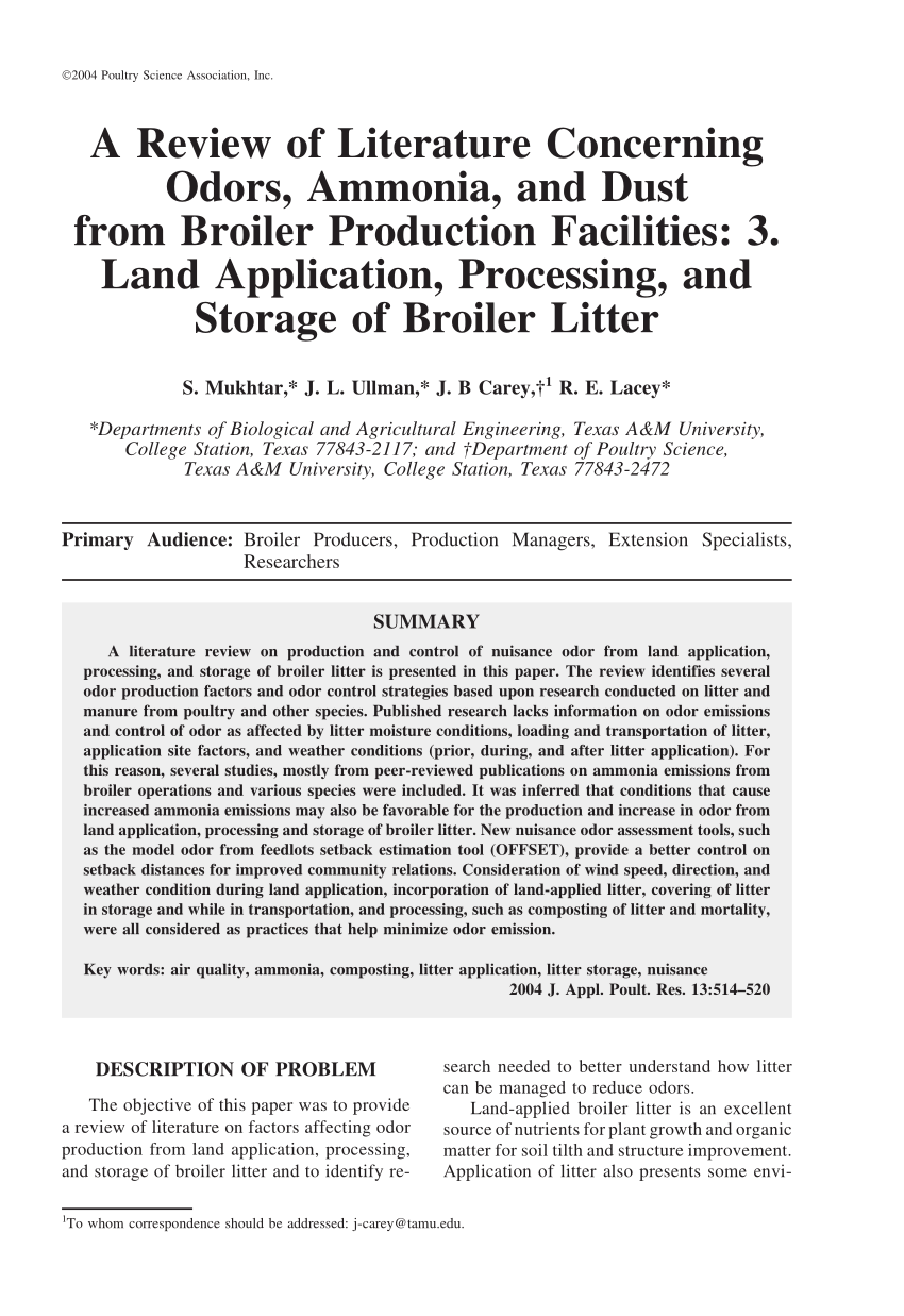 literature review on broiler pdf