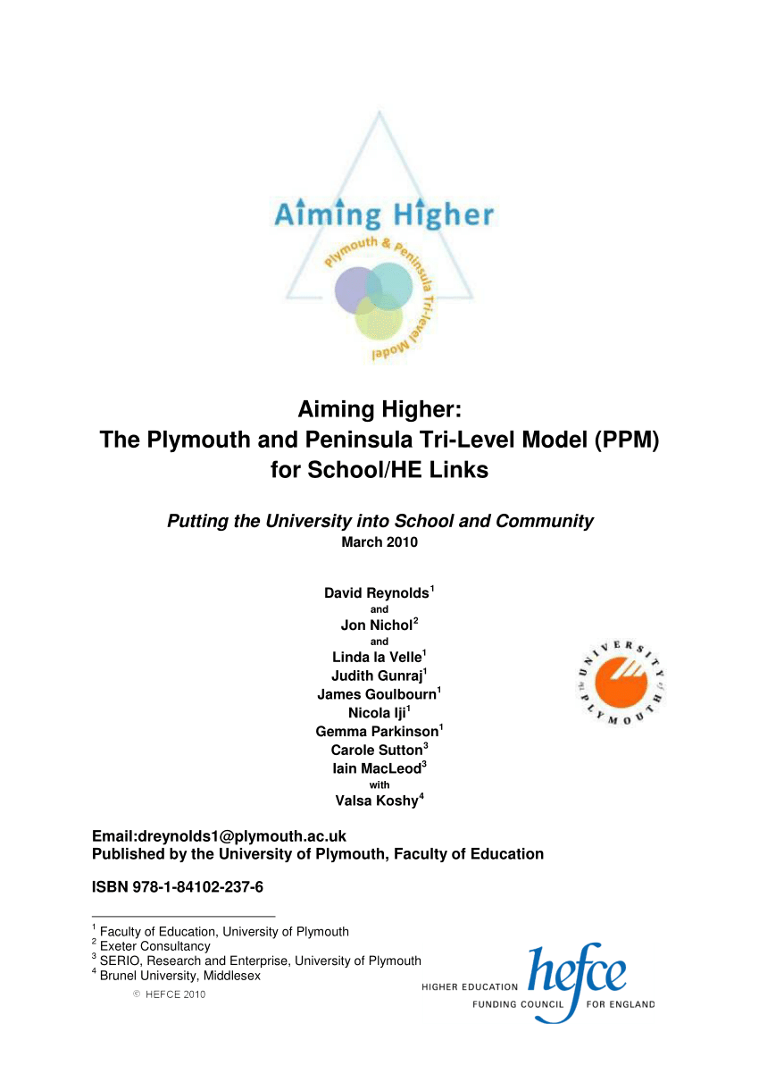 PDF) Aiming higher: The plymouth and peninsula tri-level model  
