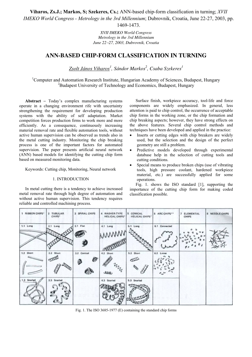 3685 standard iso chip ANN based form in classification (PDF turning