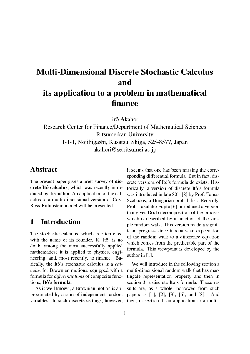 stochastic calculus of variations in mathematical finance