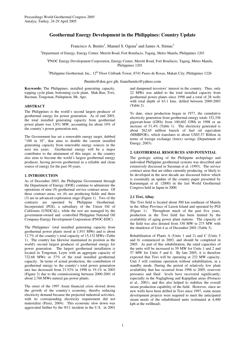 research paper on geothermal energy