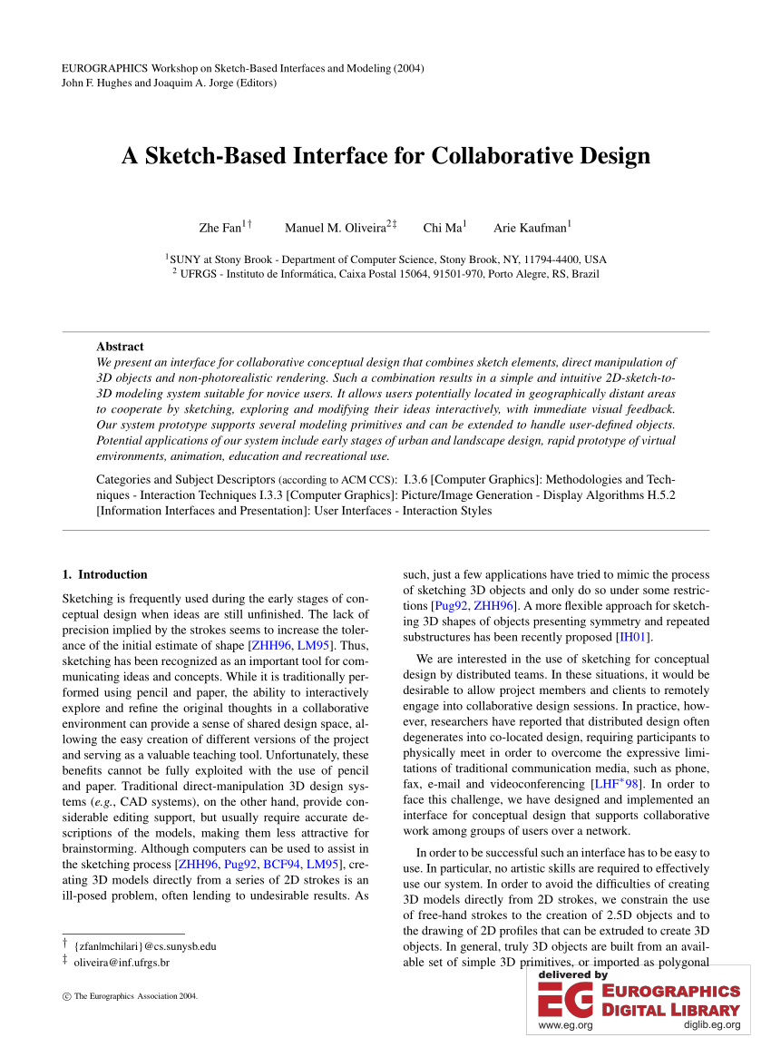 PDF) A sketch-based interface for collaborative design