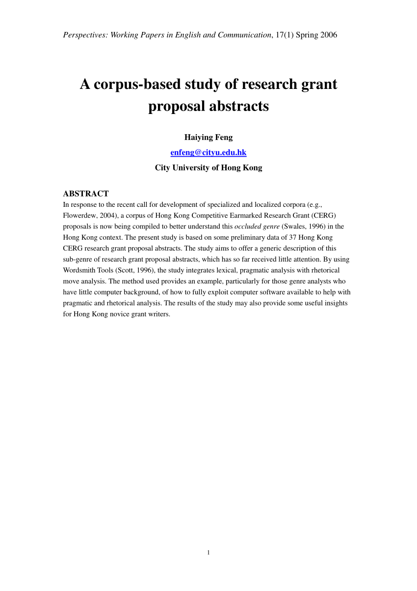 writing a research proposal abstract