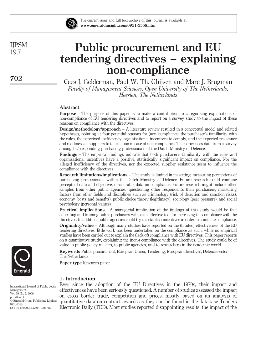 Dissertation on public procurement