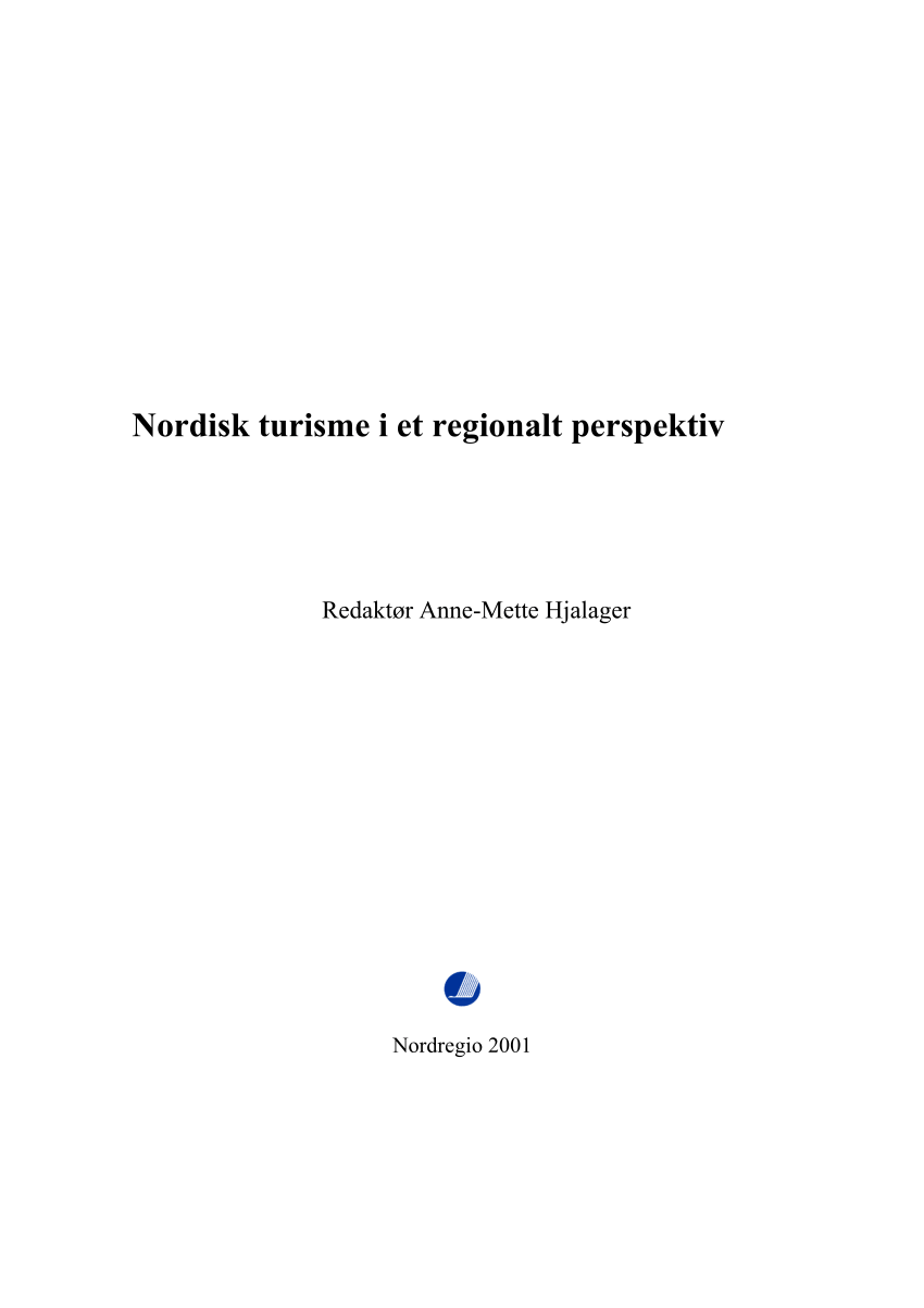 PDF) Nordisk turisme i regionalt