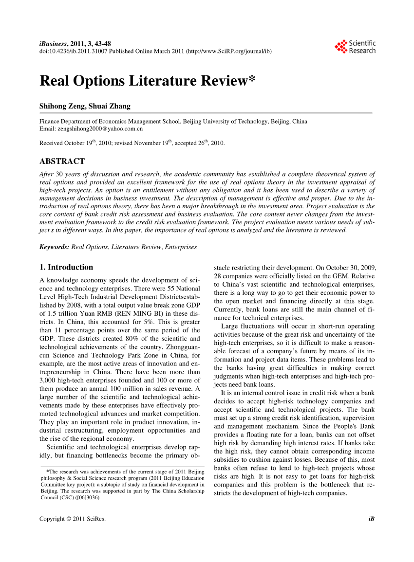 One option review