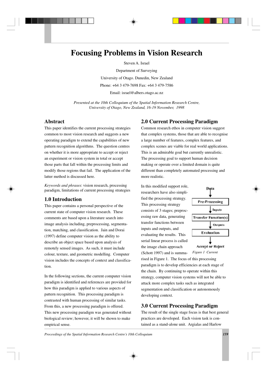 Pdf Focusing Problems In Vision Research