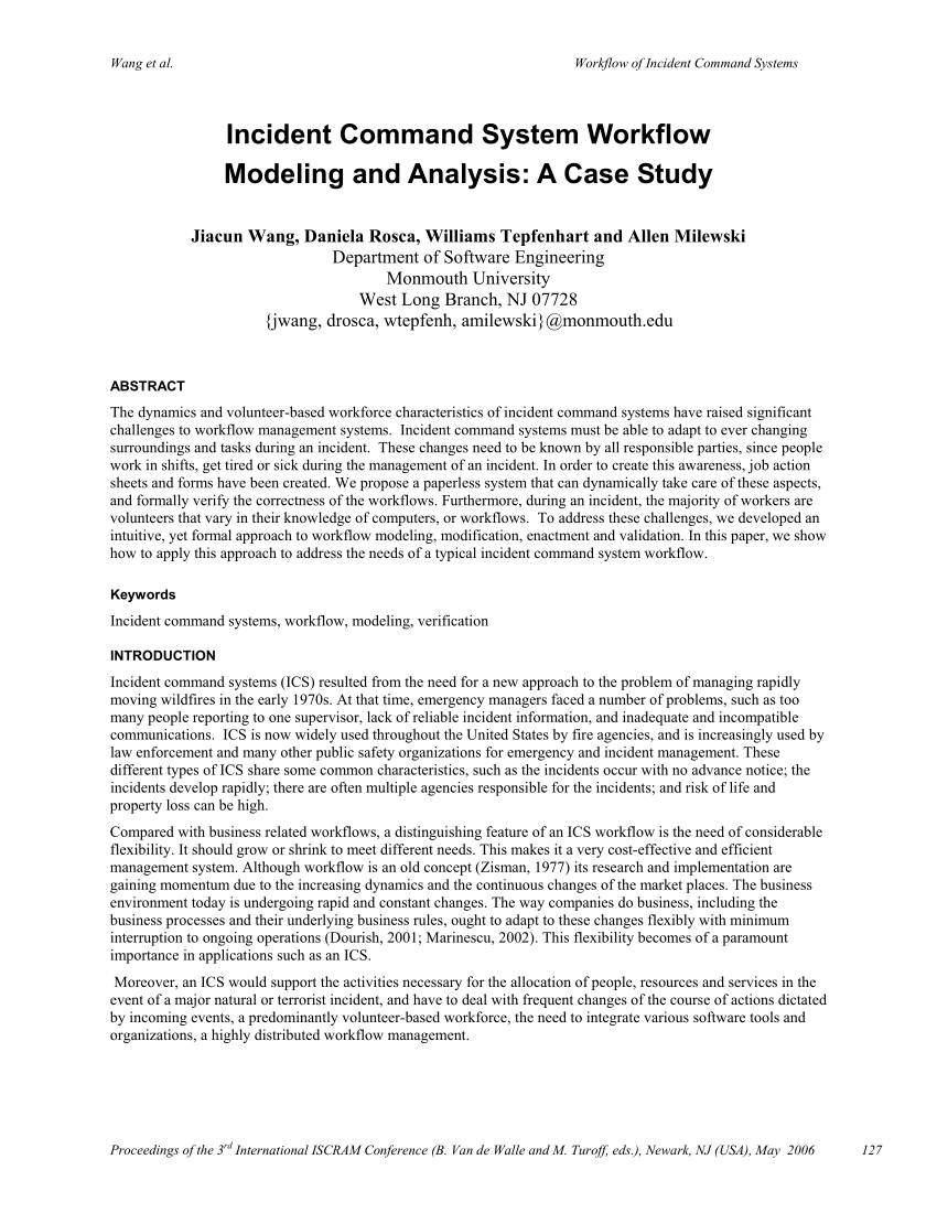 a literature review and analysis of the incident command system