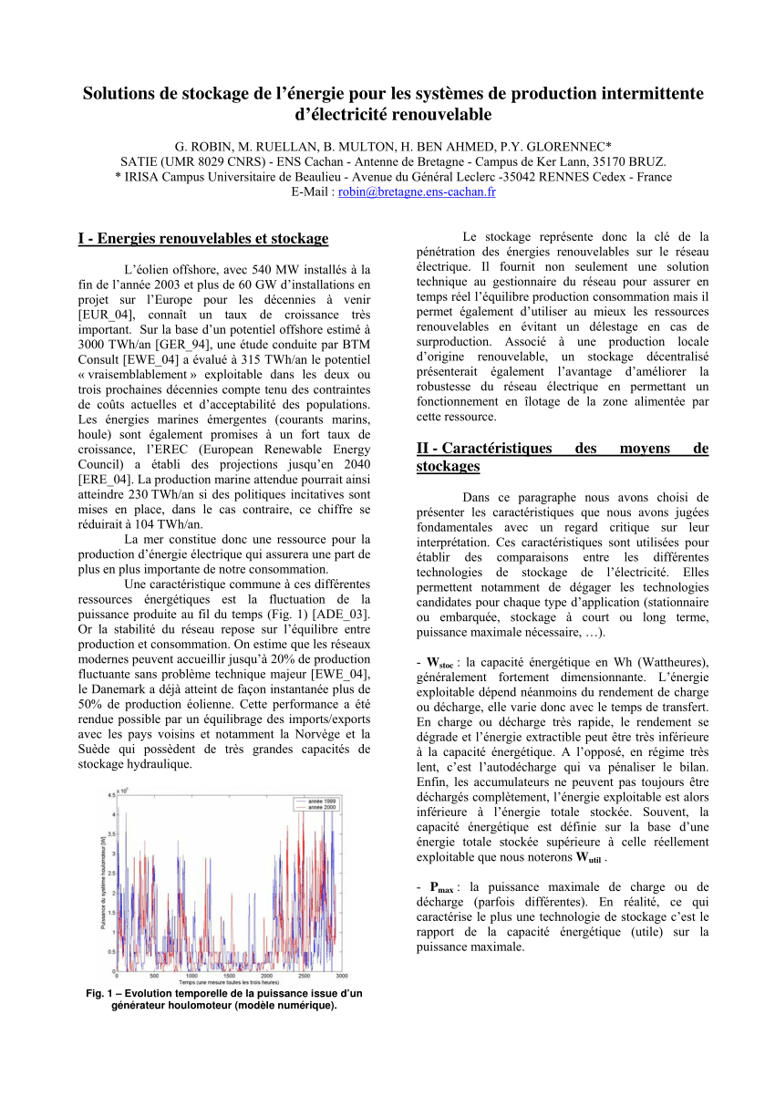 PDF) Analyse énergétique d'un système de stockage d'énergie d'origine  solaire par chaleur latente