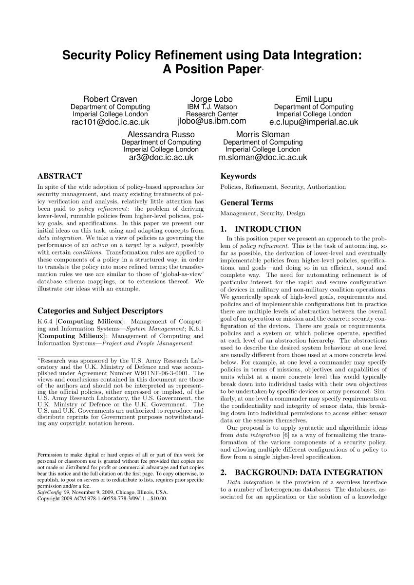 research paper on security policy