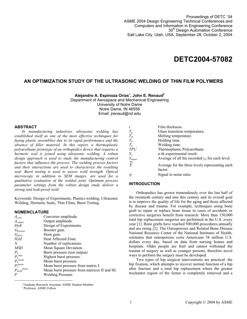 ultrasonic welding of plastics pdf