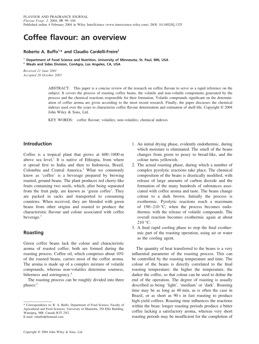 PDF) Key Aroma Compounds of Soluble Coffee