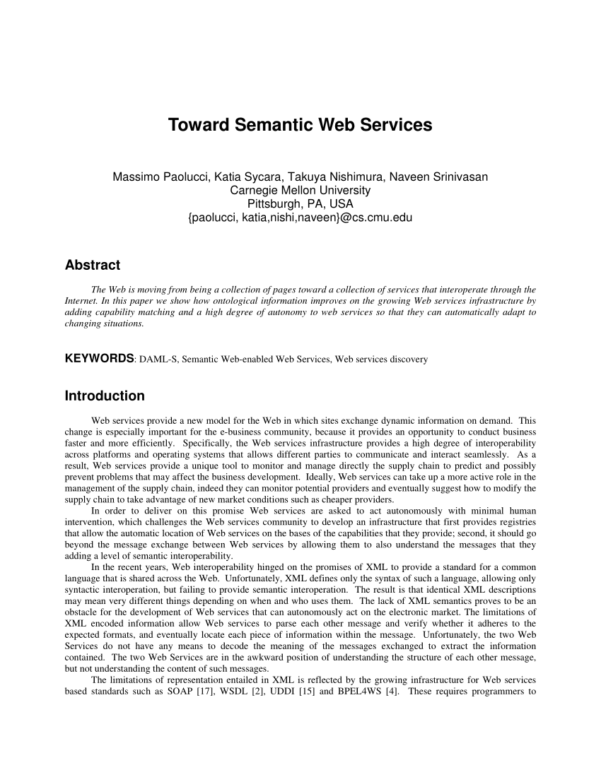 semantic web services thesis