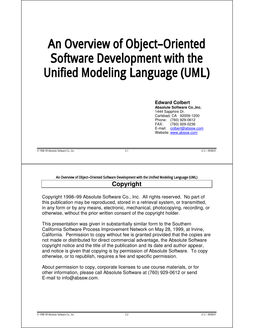(PDF) An Overview of Object-Oriented Software Development ...