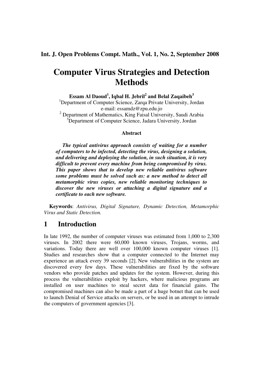 essay about computer viruses