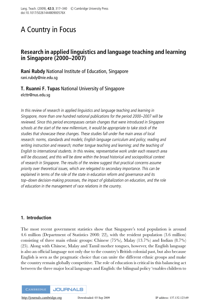 research articles on linguistics