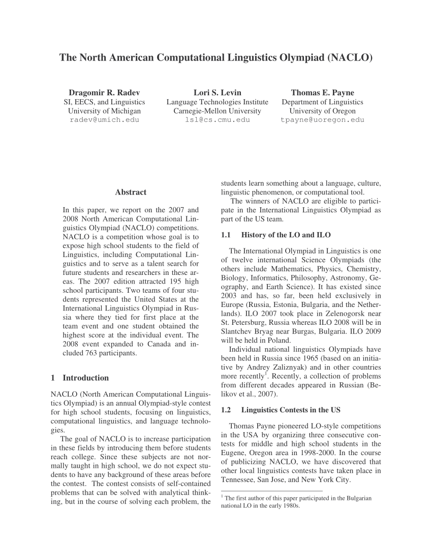 (PDF) The North American Computational Linguistics ...