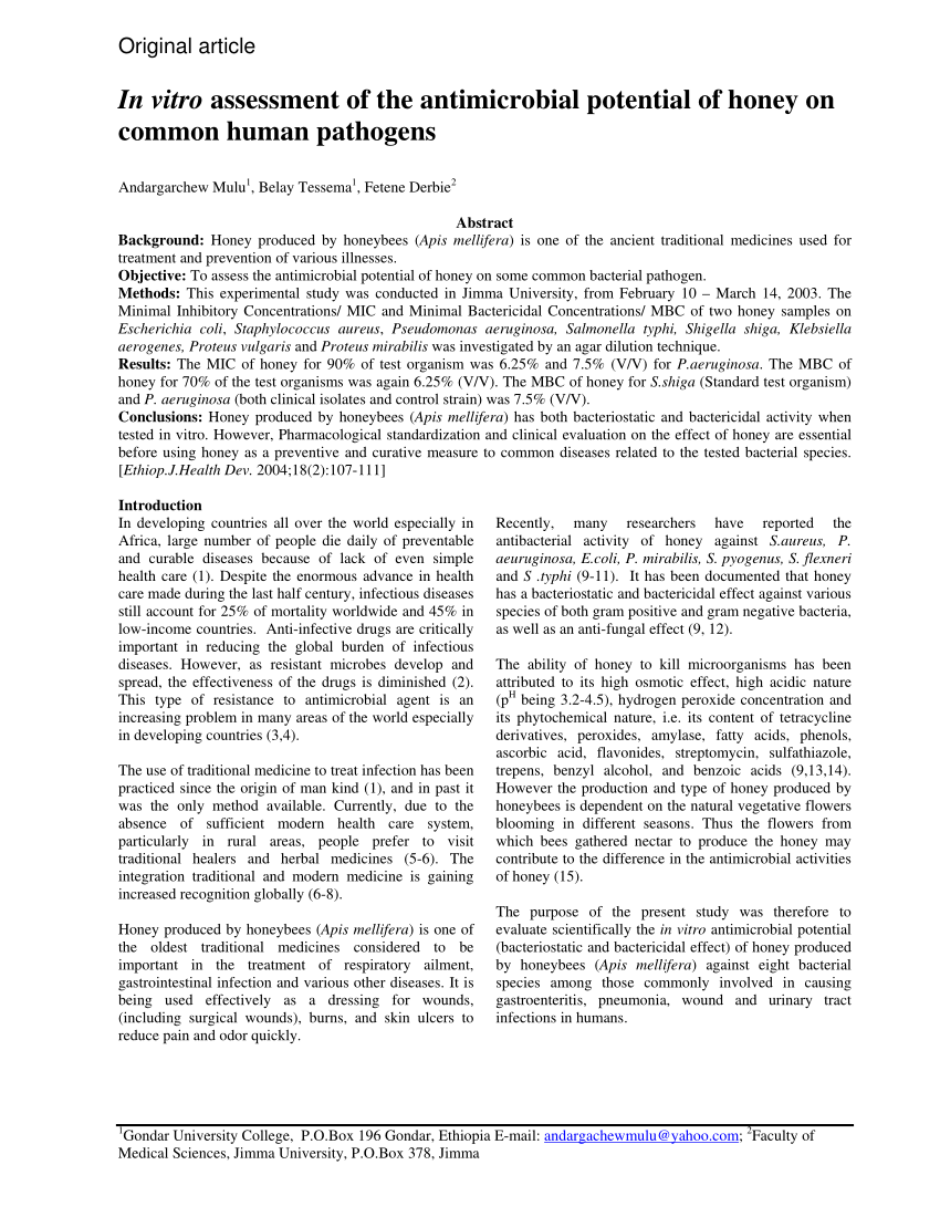 Anti Microbial Effect Of Honey Against Cutaneous Pyogenic - 