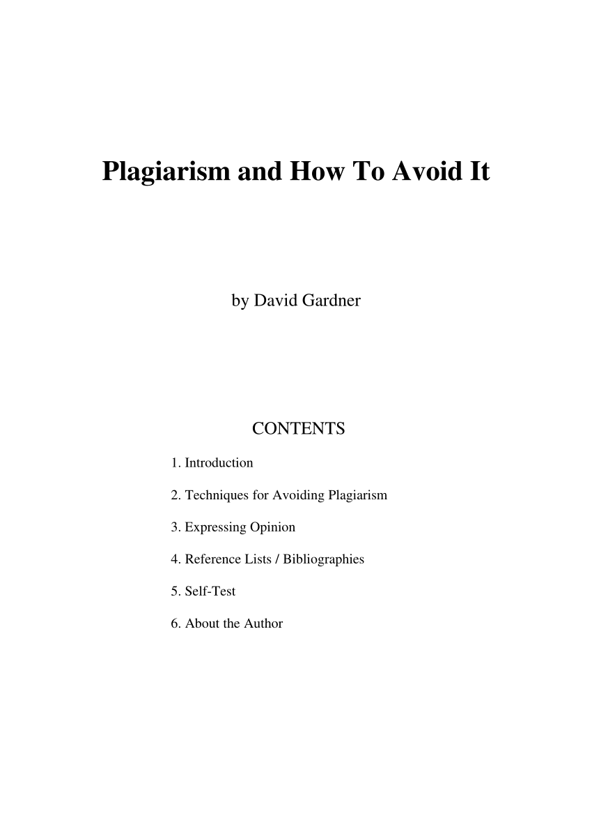 essay about anti plagiarism