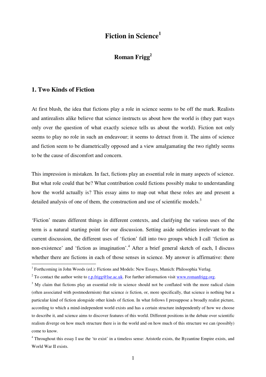 science fiction essay pdf