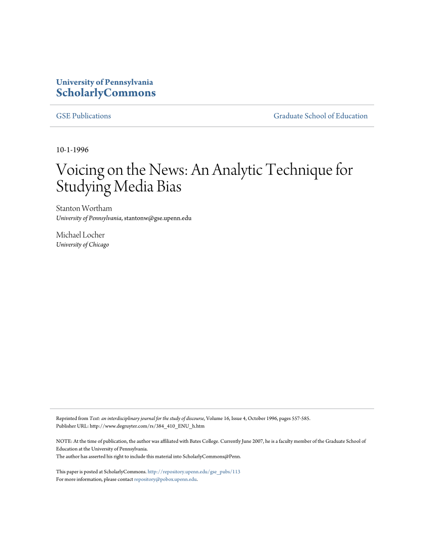 PDF) Language as Evaluative Utterance: A Bakhtinian Analysis of Colonial  News Discourse