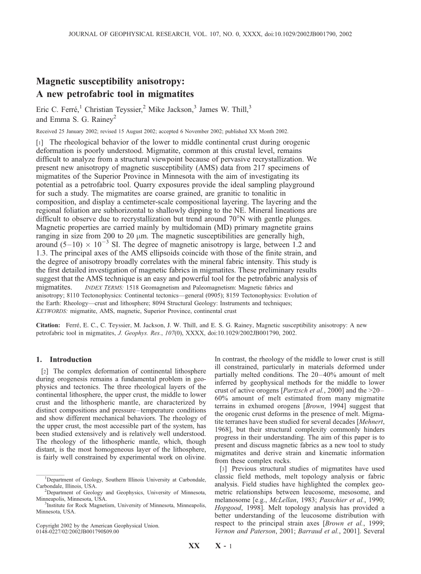 PDF) Anisotropia de susceptibilidade magnética aplicada a determinação do  sentido de fluxo de lavas e ignimbritos do Coomplexo Vulcânico  Caviahue-Copahue (Argentina)