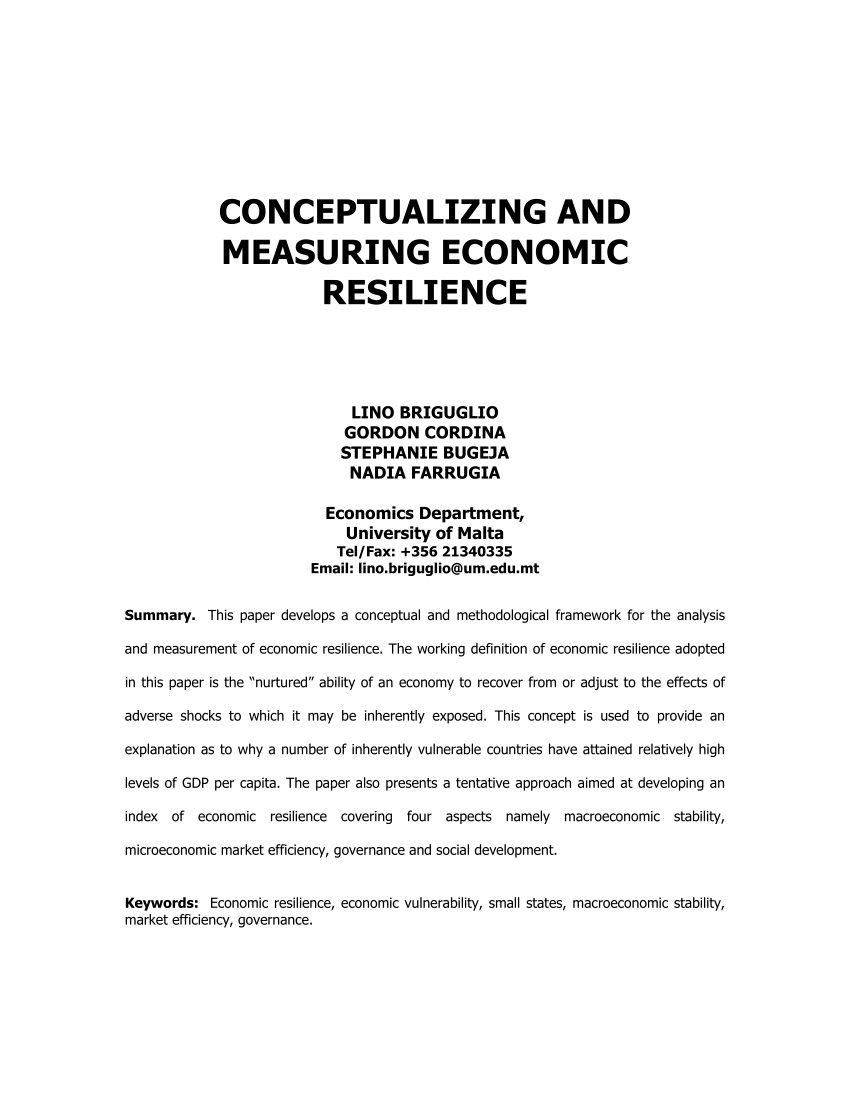 thesis on economic resilience