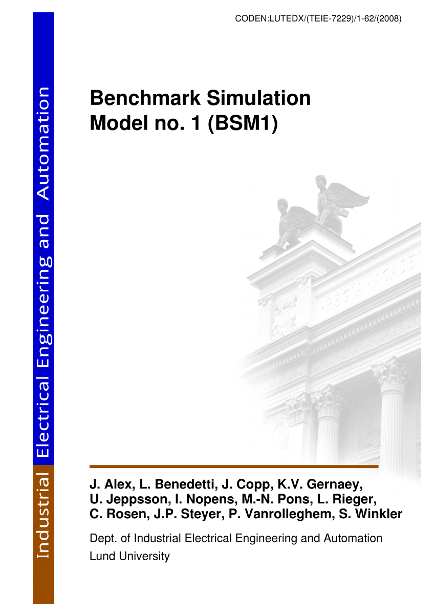 Pdf Benchmark Simulation Model No 1 Bsm1