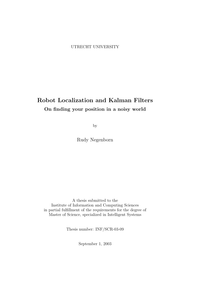 Kalman filter thesis