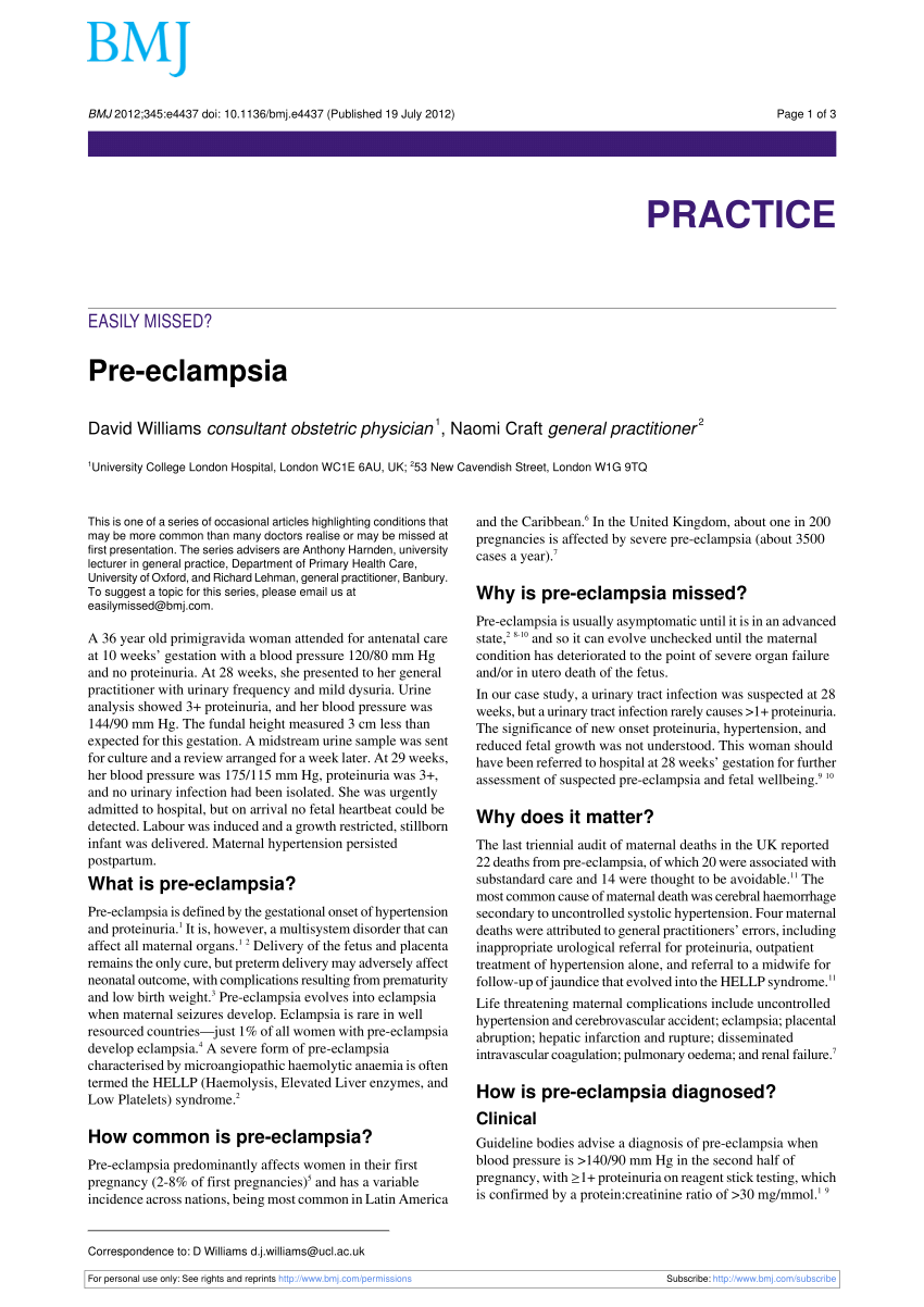 preeclampsia research topics