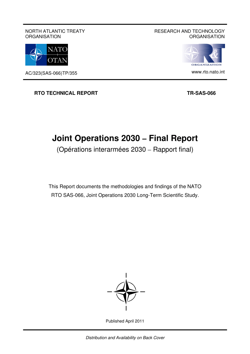 PDF) Joint Operations 2030 – Final Report