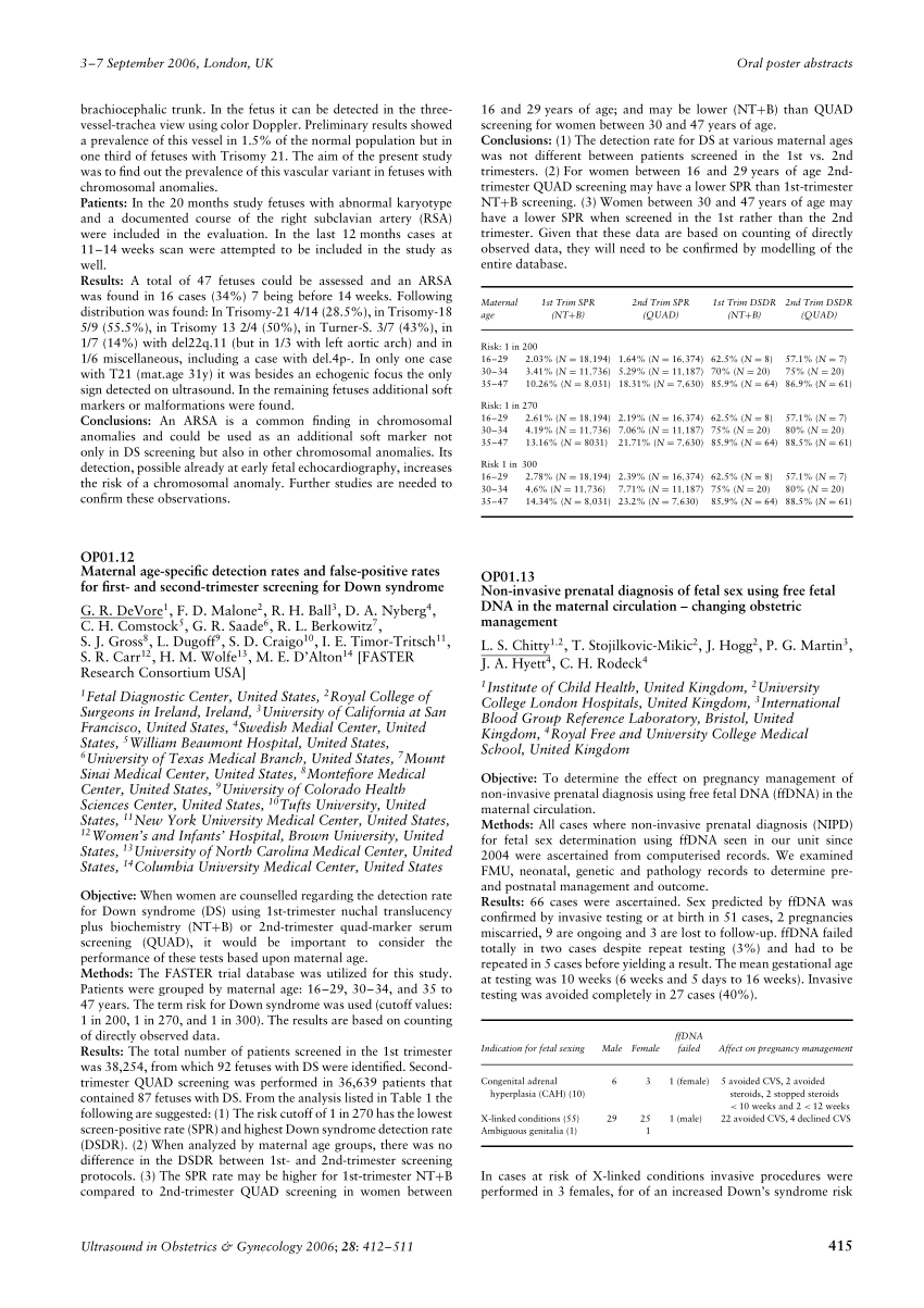 Pdf Op0113 Non‐invasive Prenatal Diagnosis Of Fetal Sex Using Free Fetal Dna In The Maternal 8038