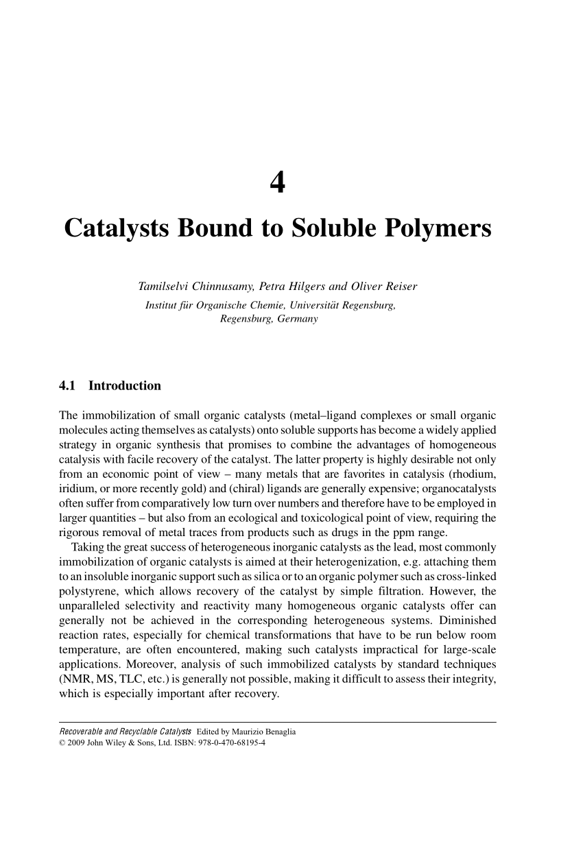 Multiphase Catalysis In Temperature Dependent Multi - 