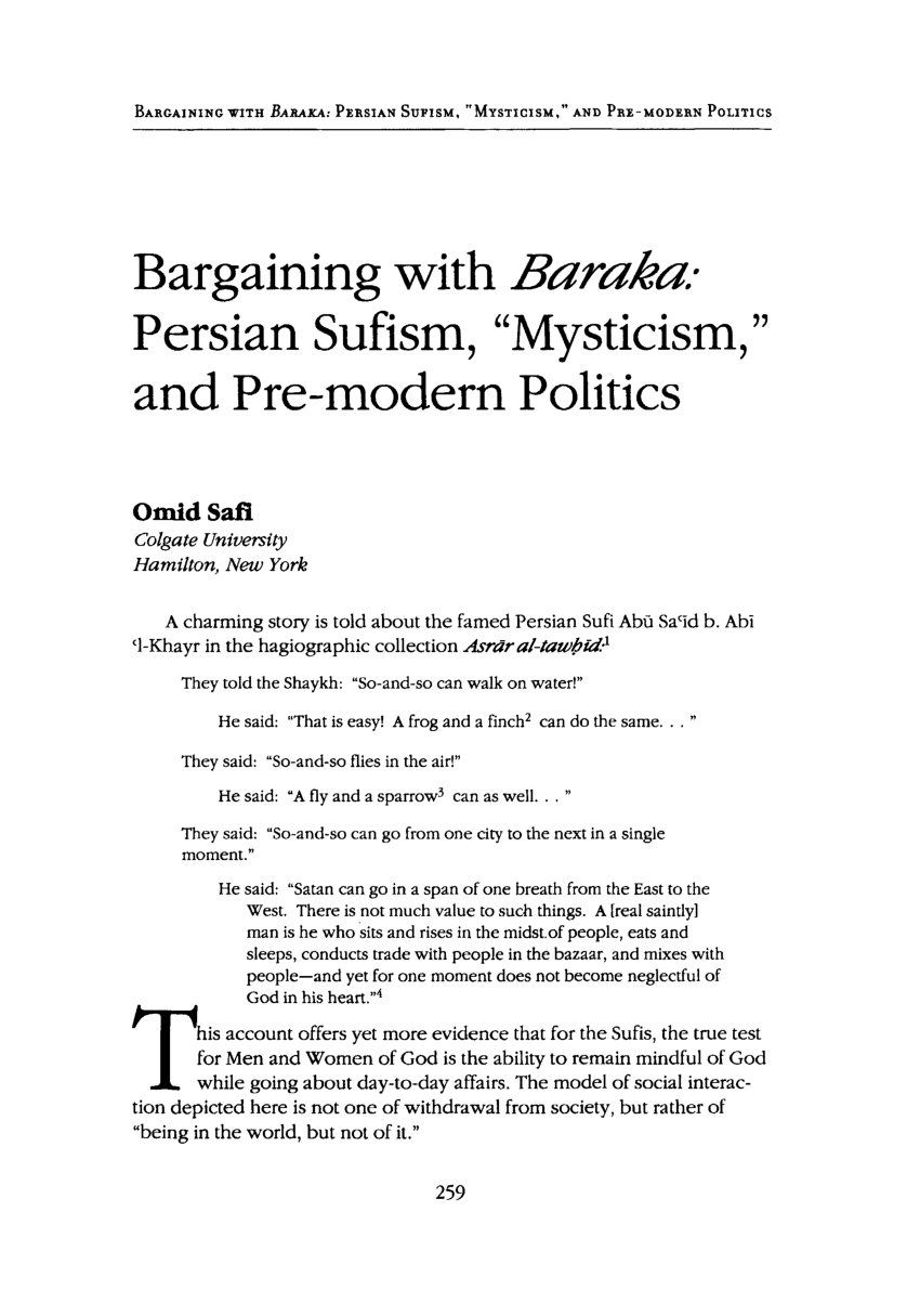 PDF Bargaining with Baraka Persian Sufism Mysticism and Pre