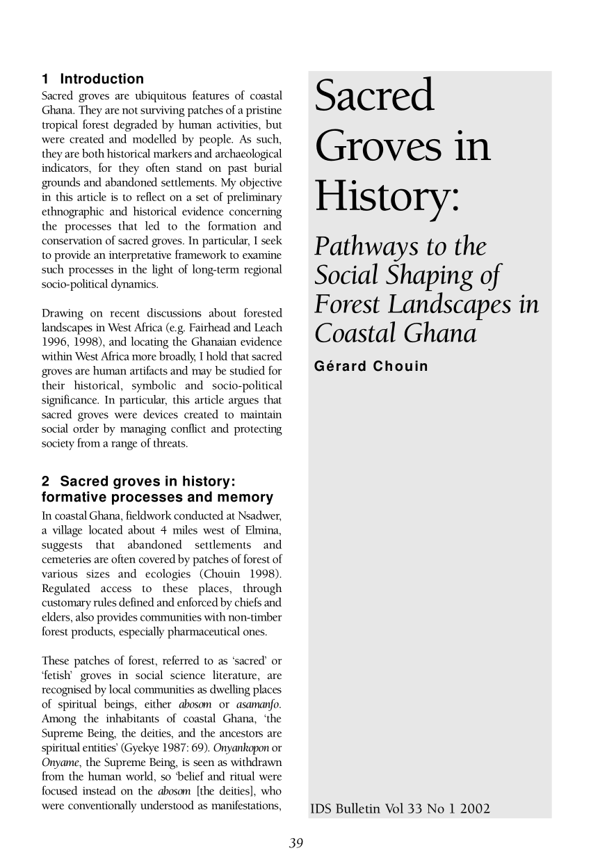 (PDF) Sacred Groves in History