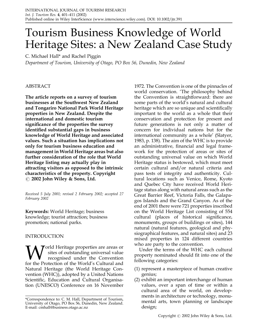 case study tourism new zealand pdf