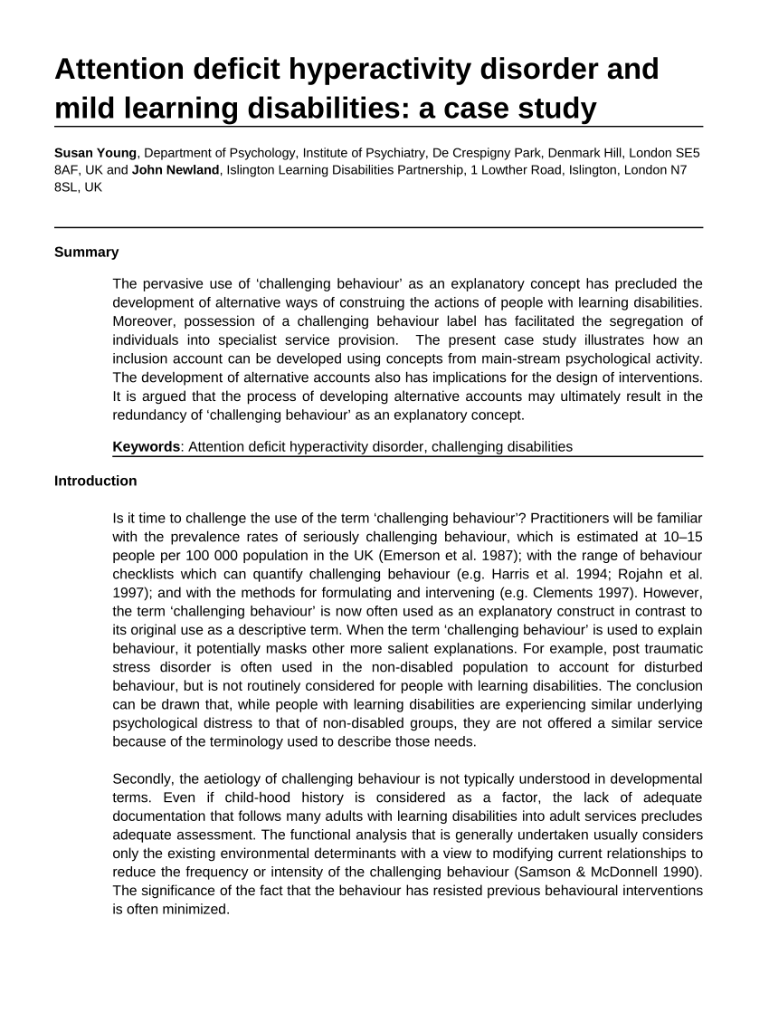 disability case study examples pdf