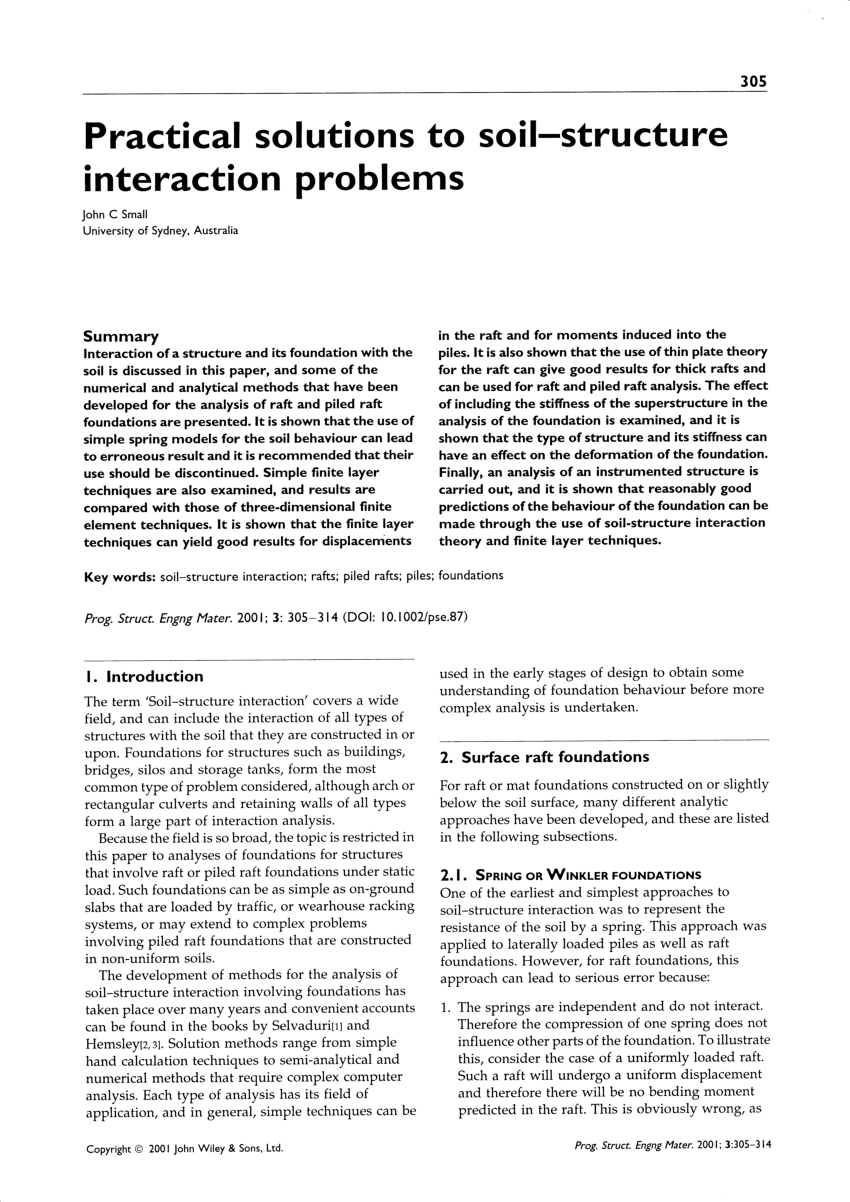 soil structure interaction research paper